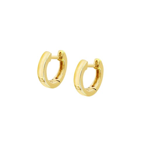 New Sterling Silver Medium Huggies - Silver & Gold
