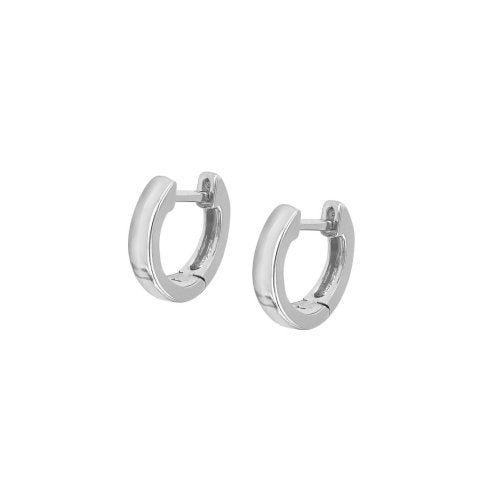 New Sterling Silver Medium Huggies - Silver & Gold