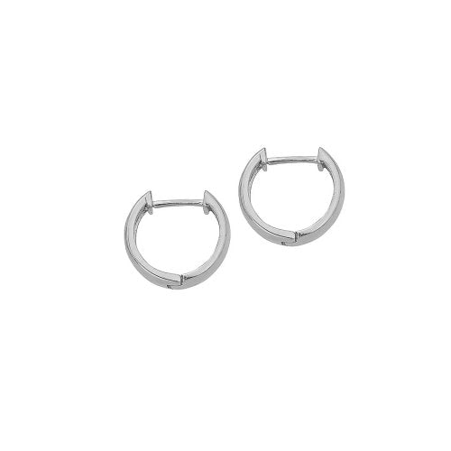 New Sterling Silver Medium Huggies - Silver & Gold