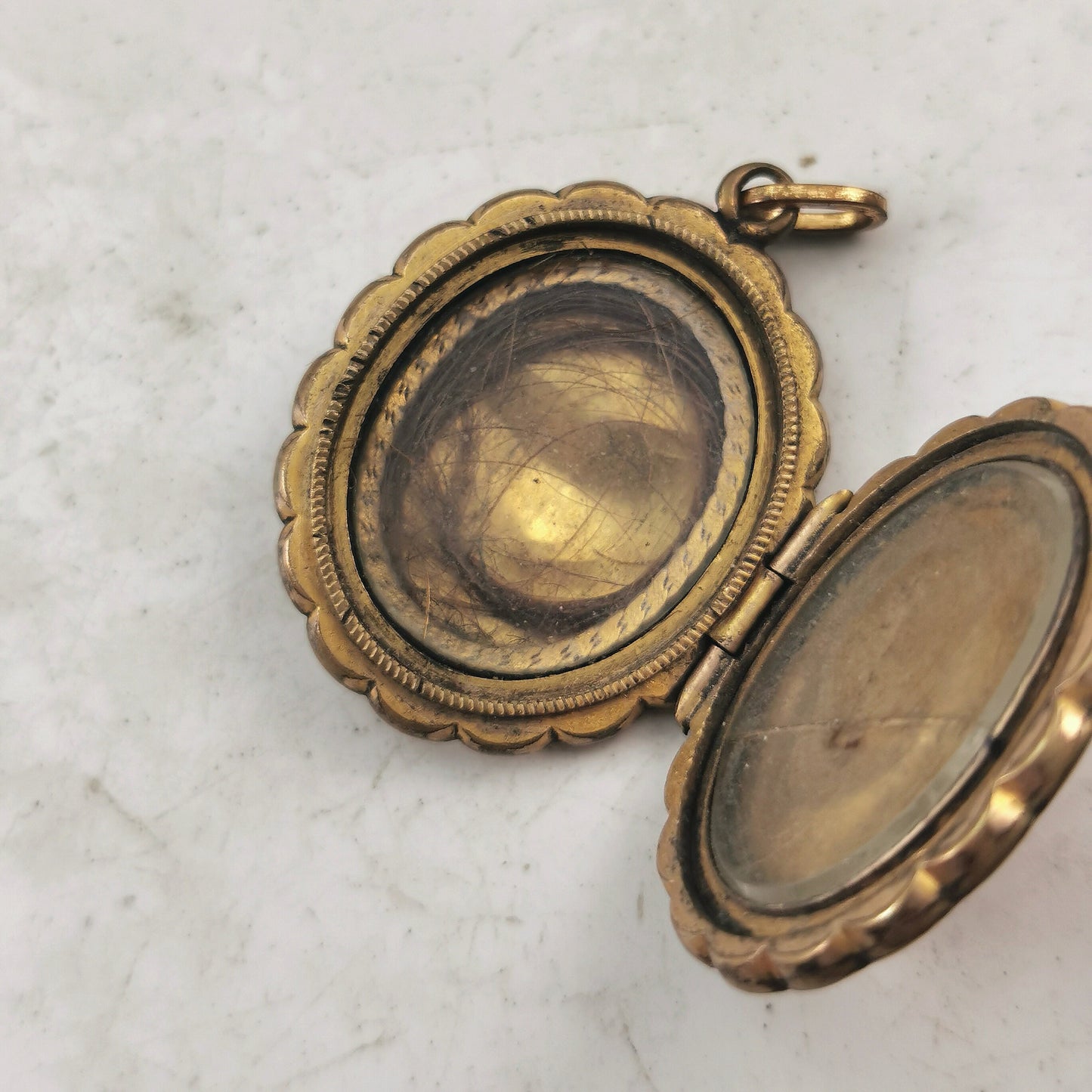 Victorian Gold Fill Mourning Anchor Locket