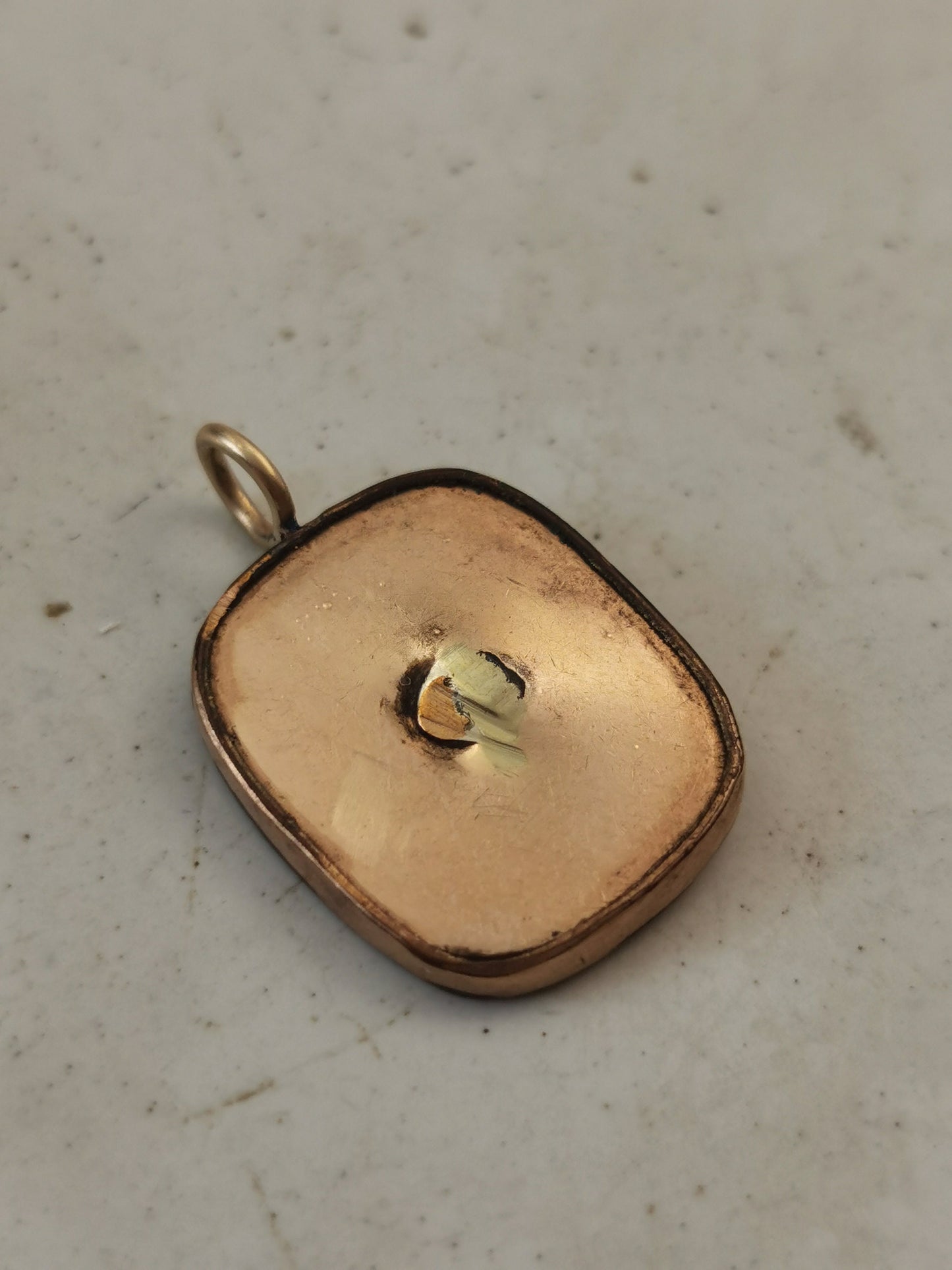 Victorian Gold Fill Seed Pearl Crescent Moon & Opal Star Pendant
