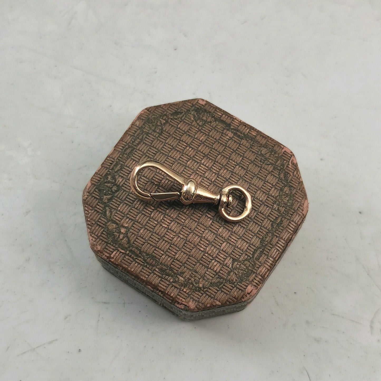 Antique 10k Yellow Gold Swivel Clip - Pocket Watch Chain Clip - Solid Gold