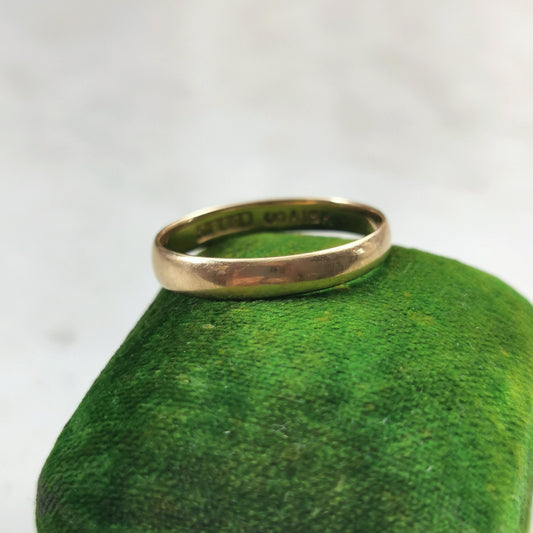 Antique 18K Yellow Gold 3mm Wedding Band