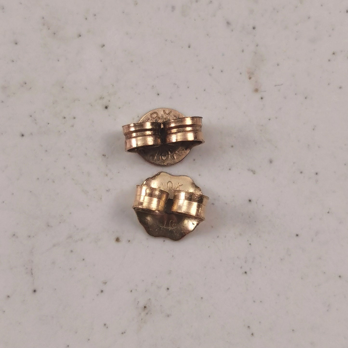Estate 10k Yellow Gold Double Tear Drop Earrings