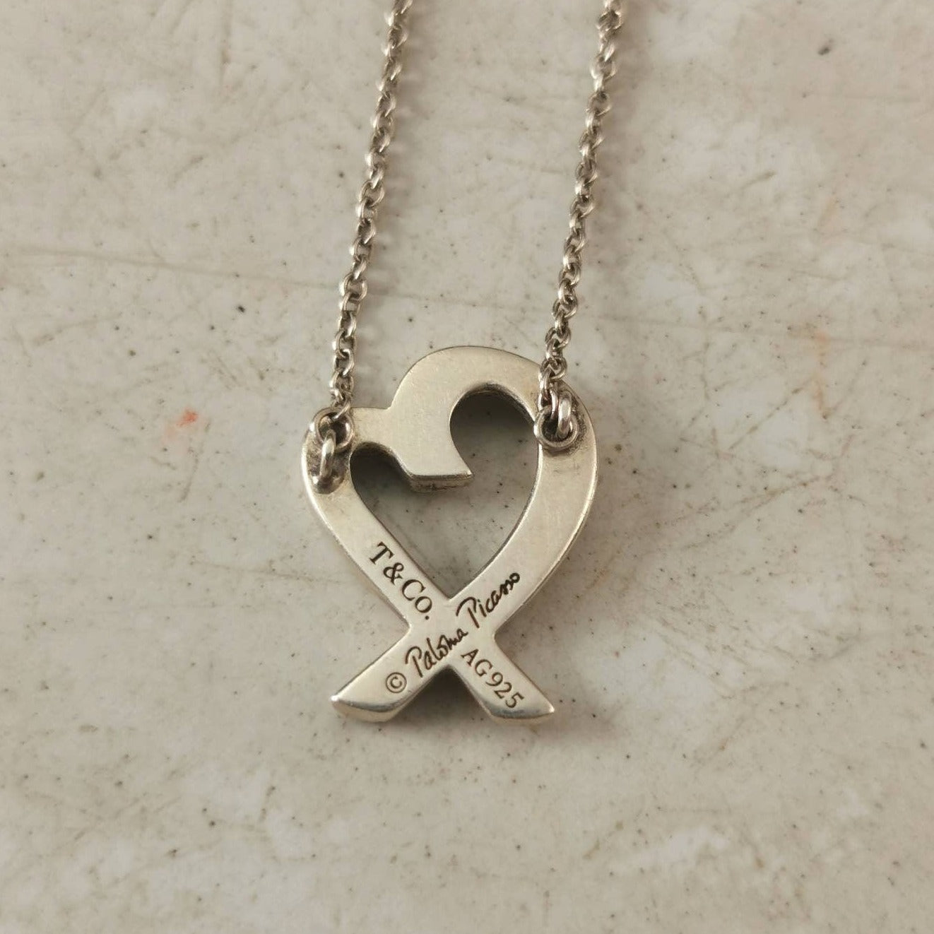 Tiffany & Co. 'Loving Heart' Paloma Picasso Sterling Silver Necklace