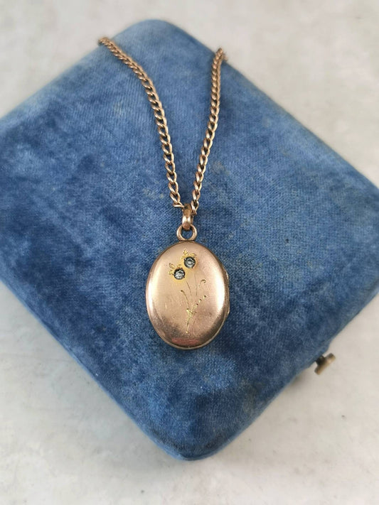 Antique Victorian Gold Filled Locket Necklace