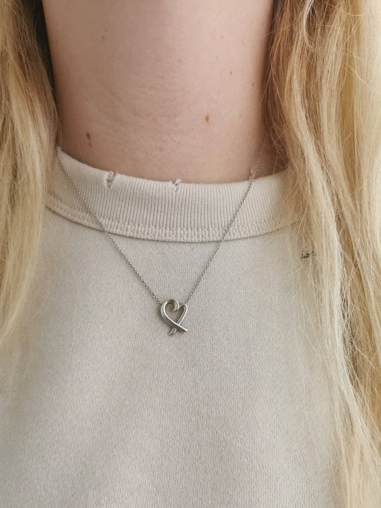 Tiffany & Co. 'Loving Heart' Paloma Picasso Sterling Silver Necklace