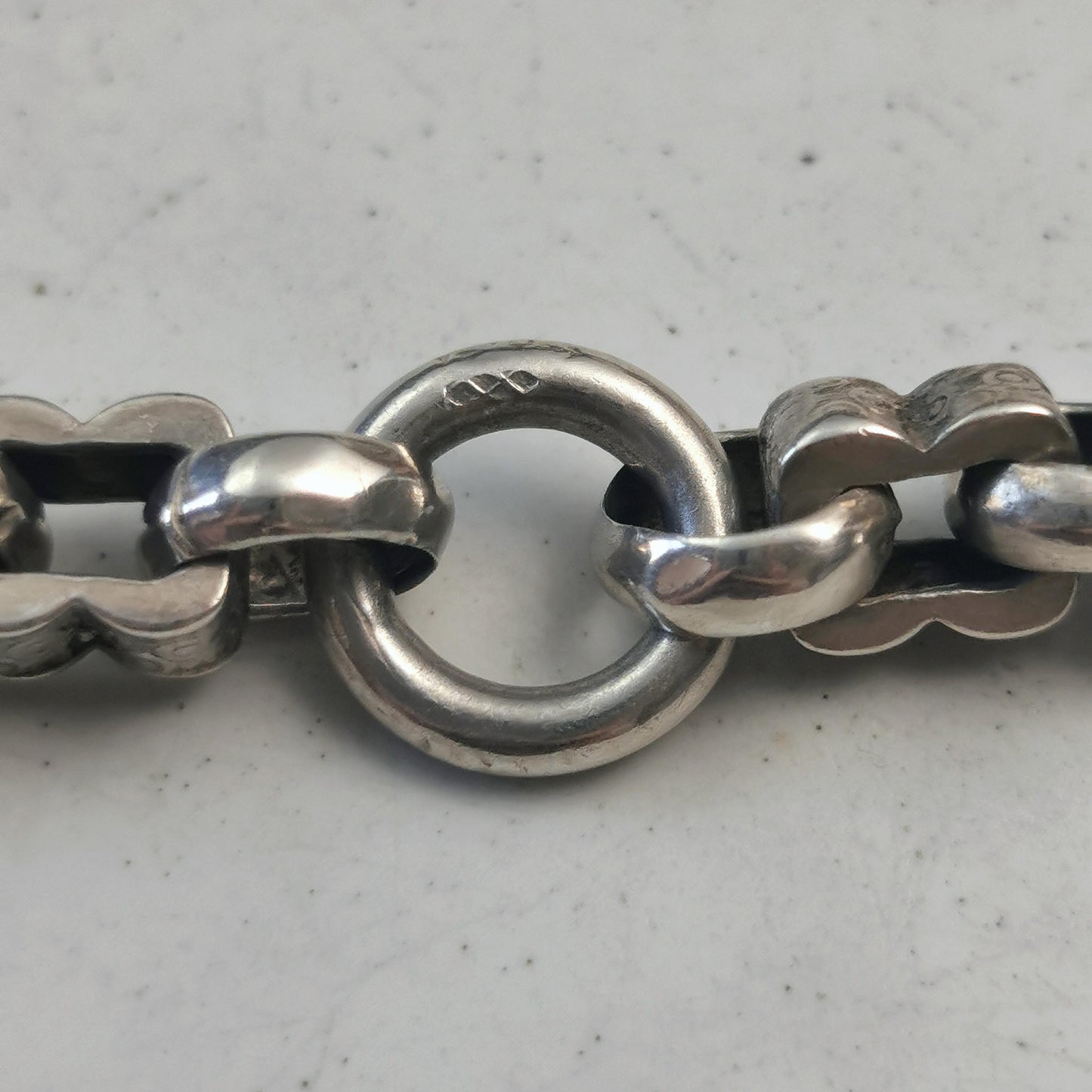Victorian Sterling Silver Ornate Pocket Watch Chain - Choker or Repurpose