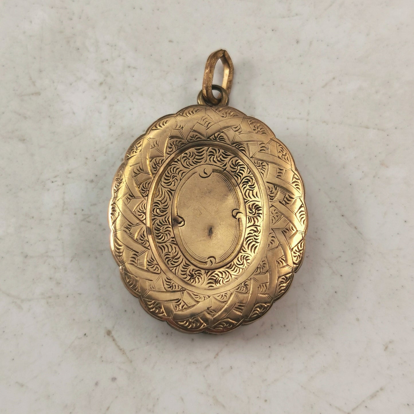 Victorian Gold Fill Mourning Anchor Locket