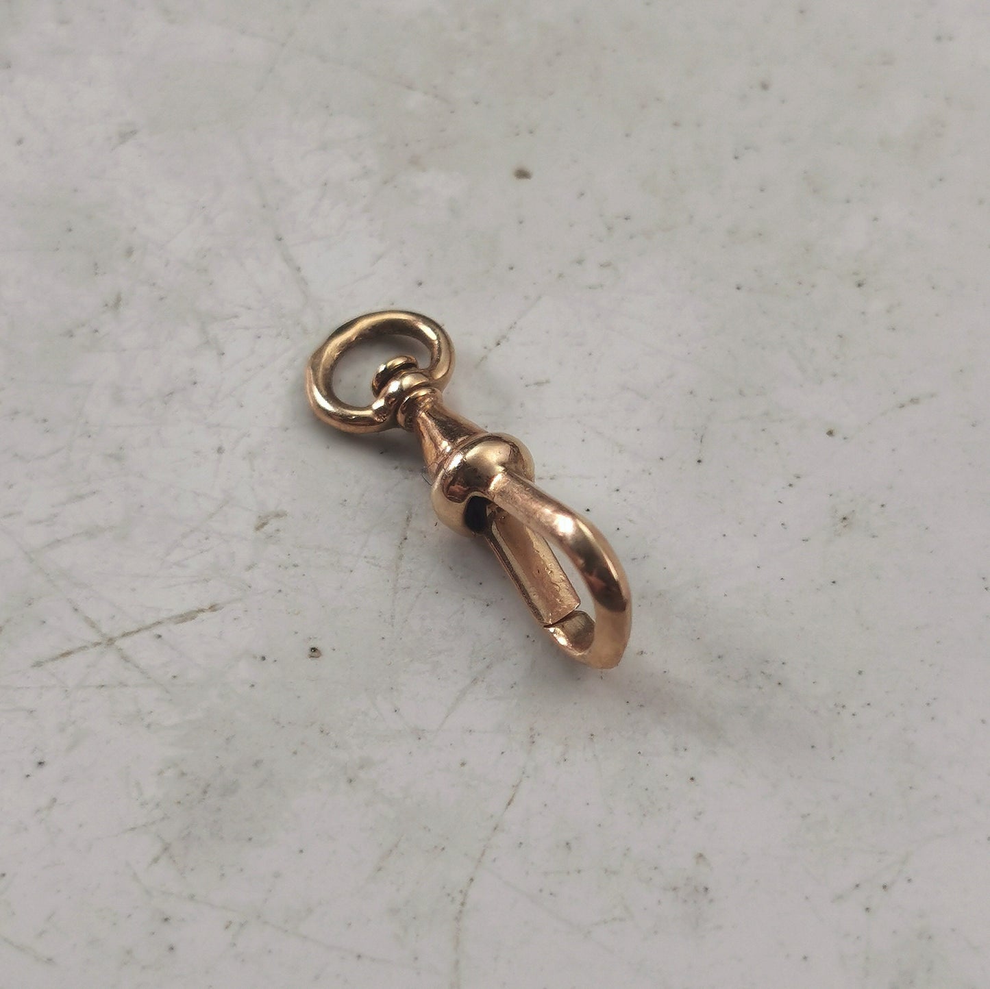 Antique 10k Yellow Gold Swivel Clip - Pocket Watch Chain Clip - Solid Gold