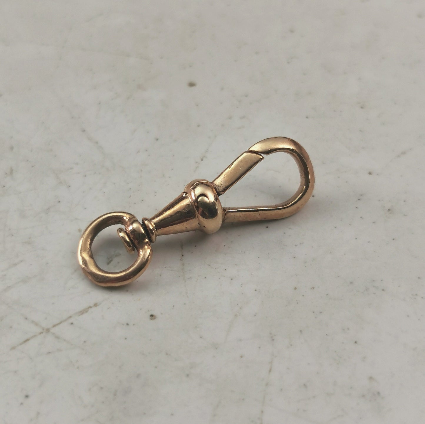 Antique 10k Yellow Gold Swivel Clip - Pocket Watch Chain Clip - Solid Gold
