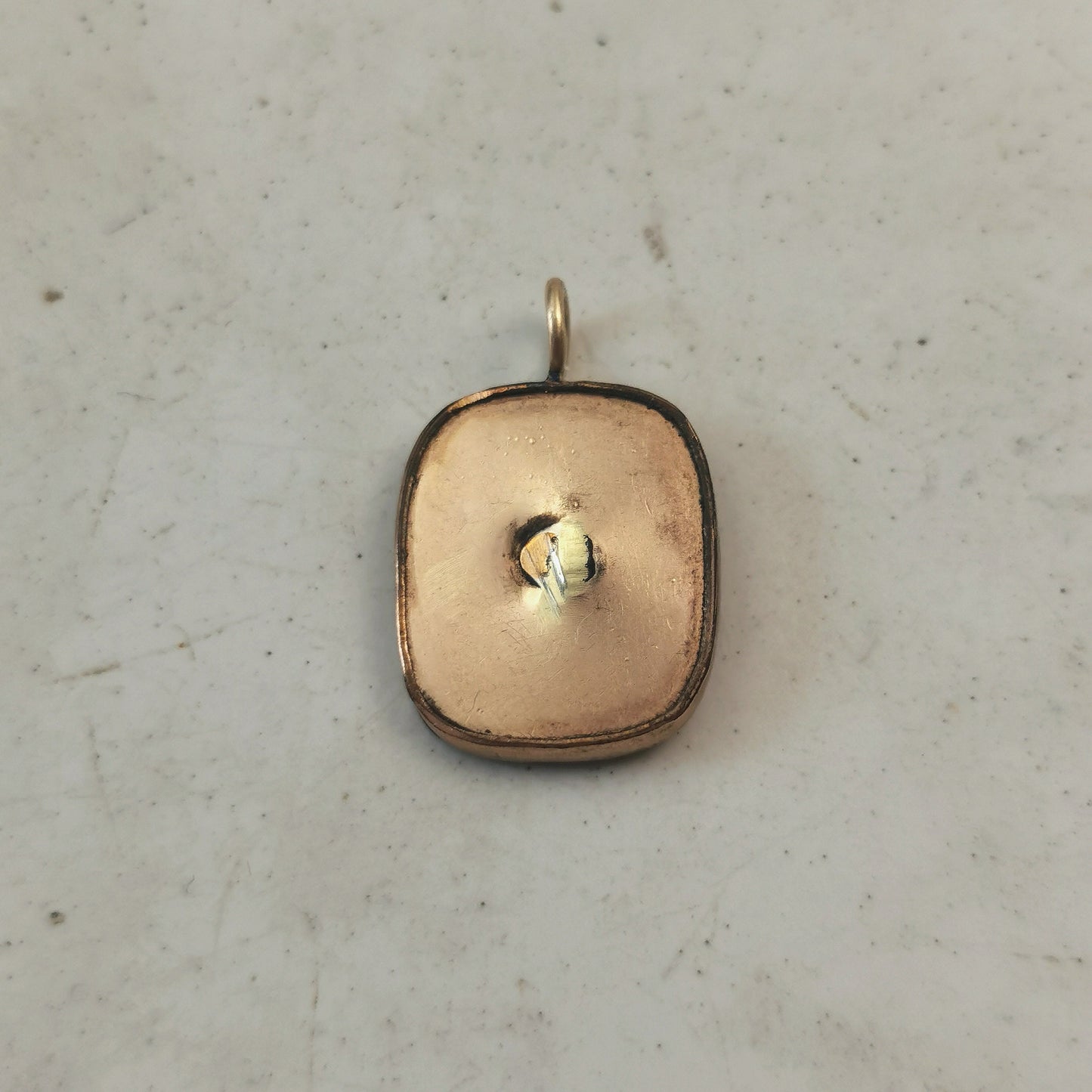 Victorian Gold Fill Seed Pearl Crescent Moon & Opal Star Pendant