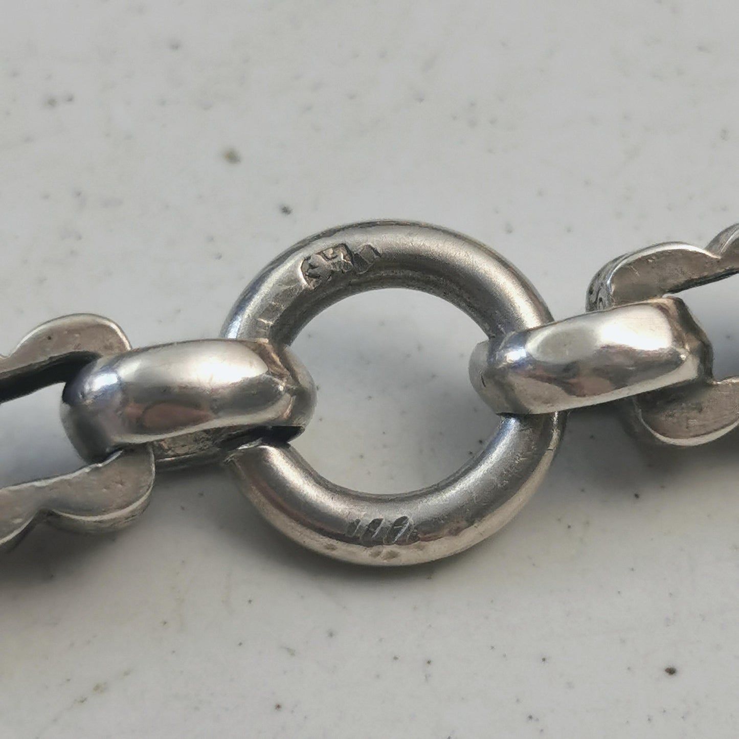Victorian Sterling Silver Ornate Pocket Watch Chain - Choker or Repurpose