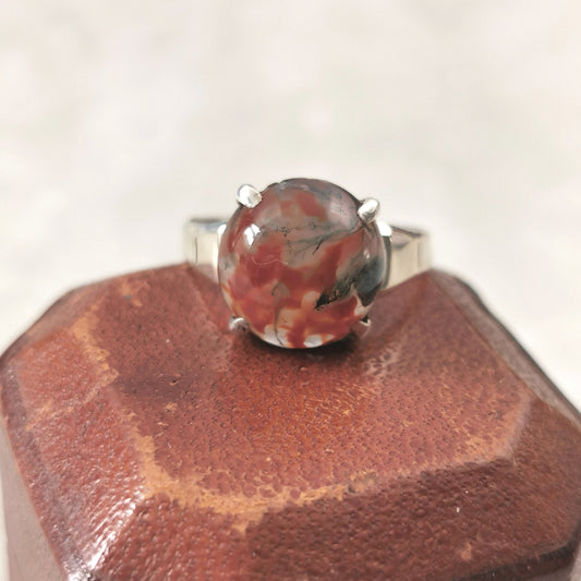 Repurposed Sterling Silver and Moss Agate  Ring - Conversion Piece