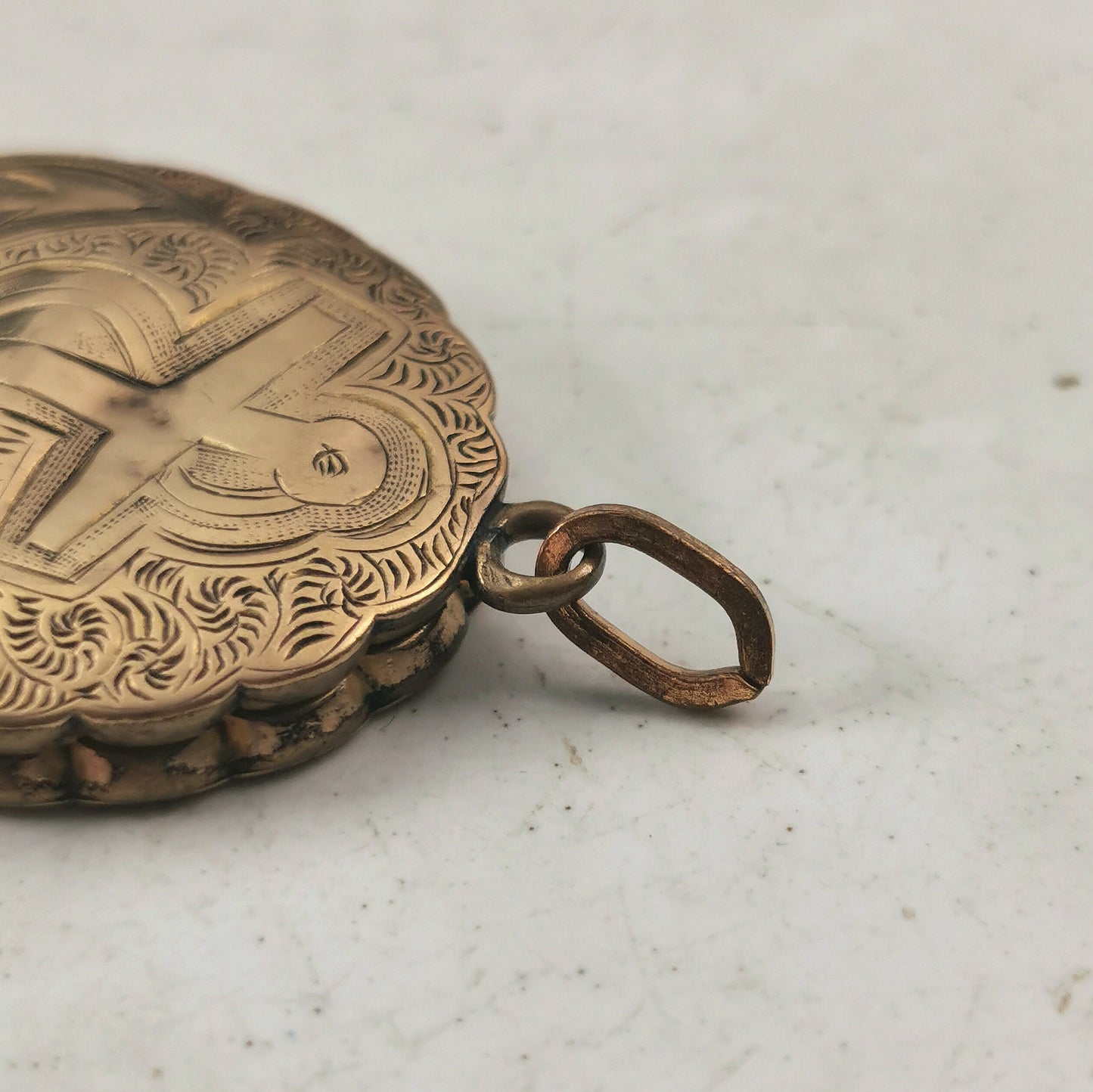 Victorian Gold Fill Mourning Anchor Locket