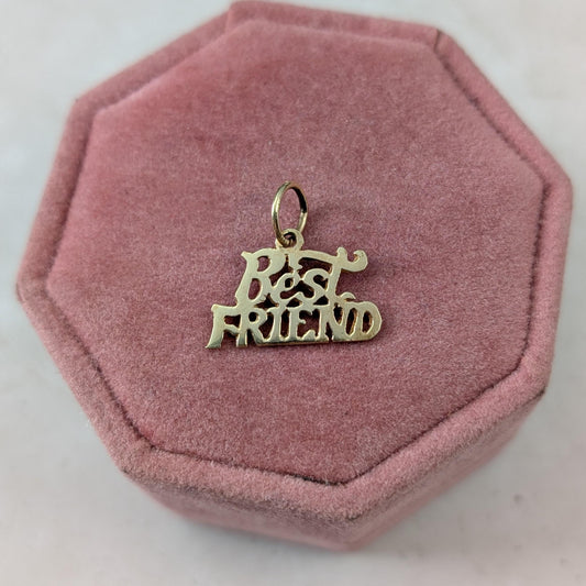 Vintage 10k Yellow Gold Best Friend Pendant