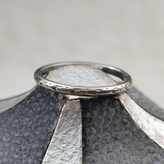 Art Deco Birks & Traub Orange Blossom Platinum Wedding Band