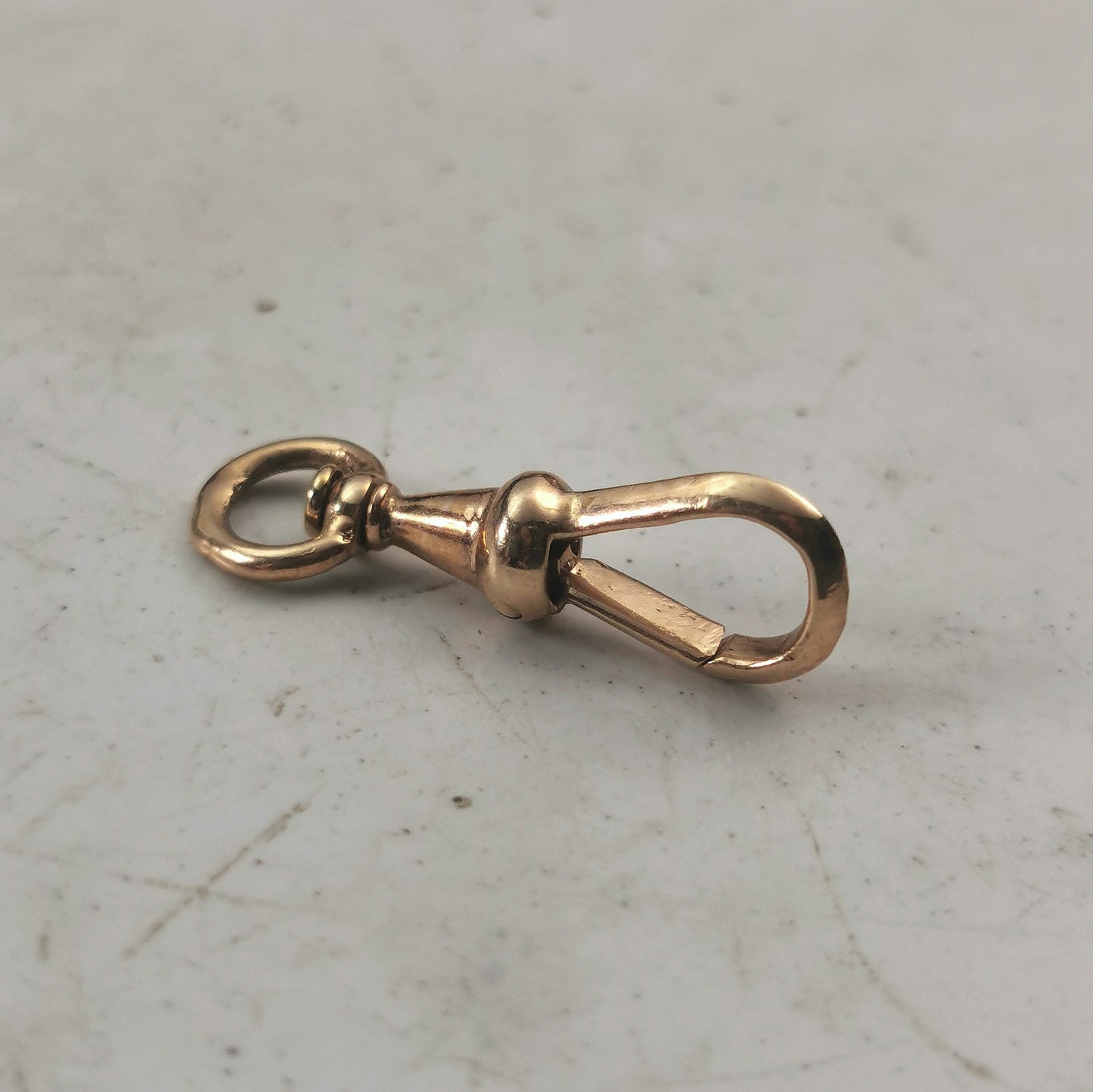 Antique 10k Yellow Gold Swivel Clip - Pocket Watch Chain Clip - Solid Gold