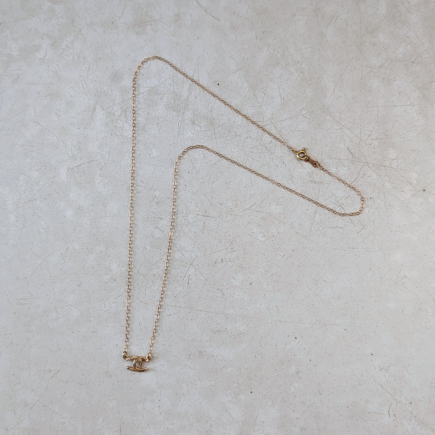 Vintage 14k Yellow Gold Double Horseshoe Necklace