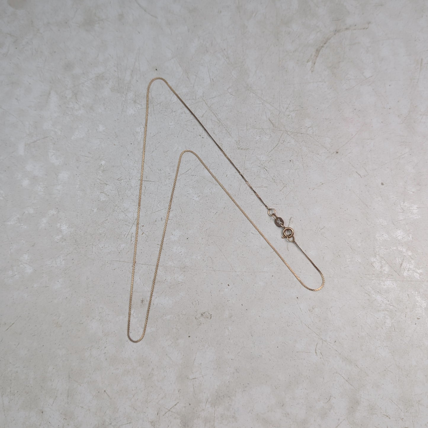 Vintage 10k Yellow Gold Fine Serpentine Chain Necklace