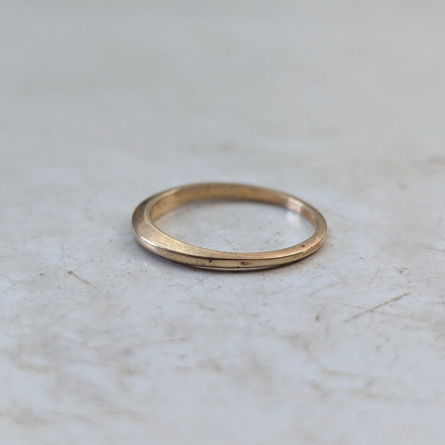 14k Yellow Gold Extra Slim Dome Band - Wedding Band