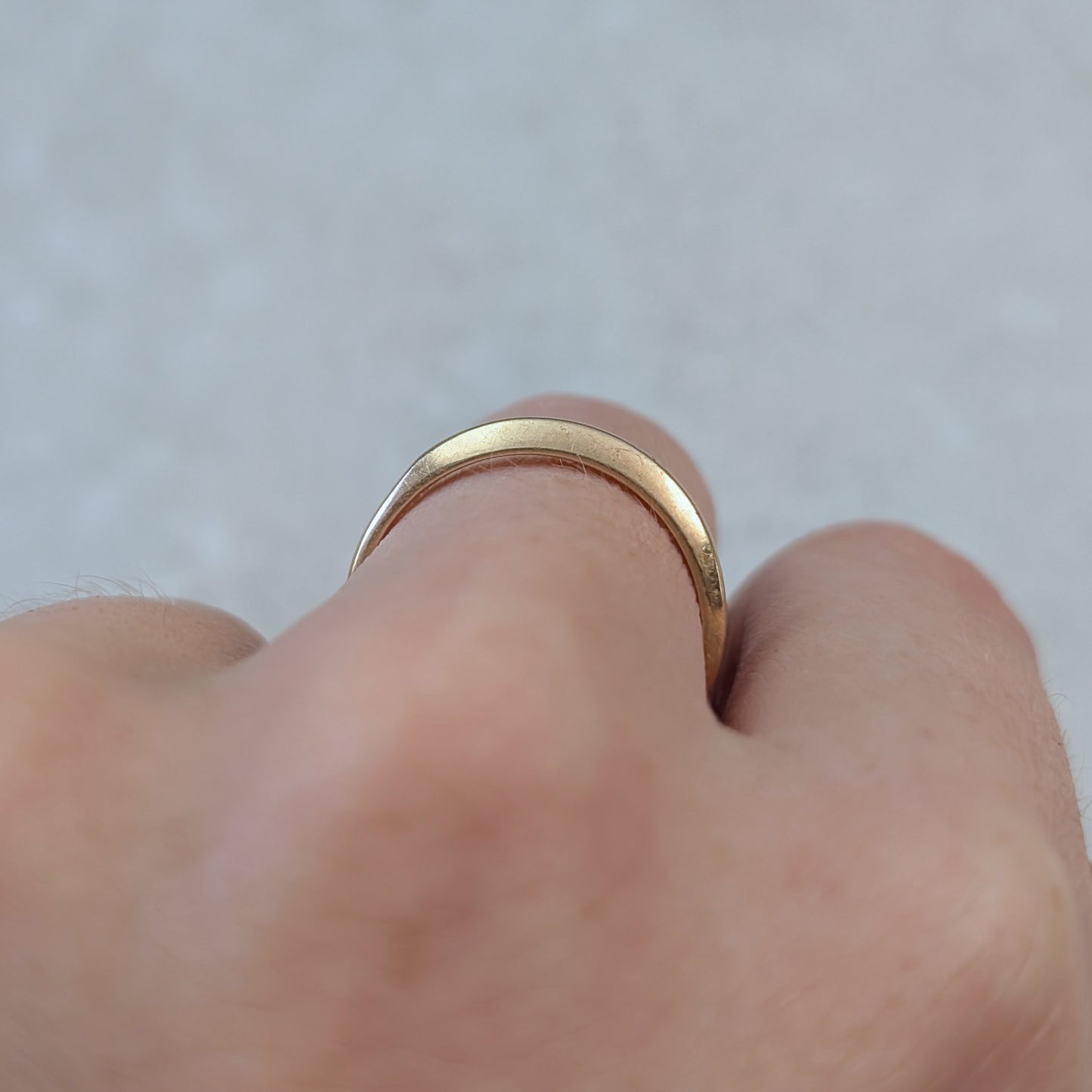 14k Yellow Gold Extra Slim Dome Band - Wedding Band