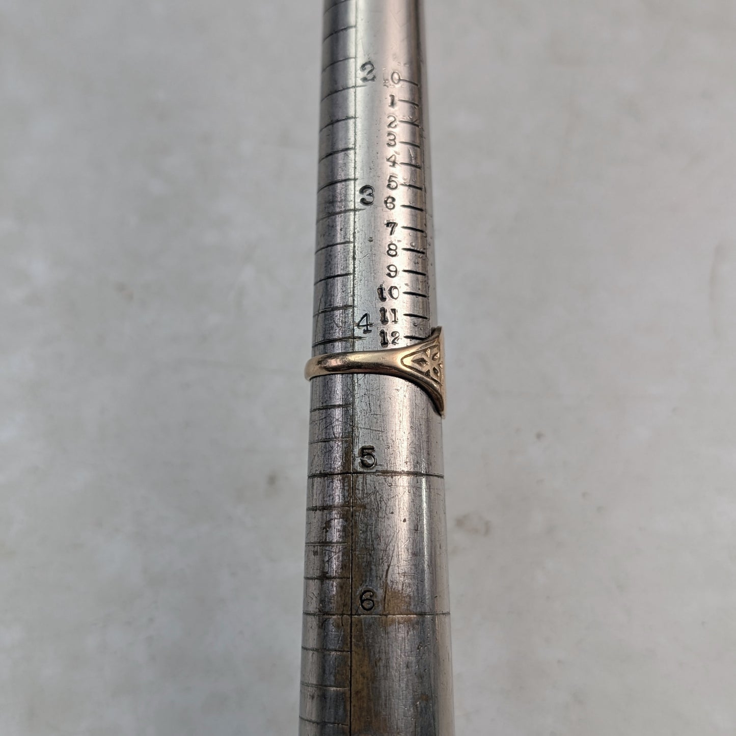 Vintage 10k Yellow Gold Blank Signet Pinky Ring