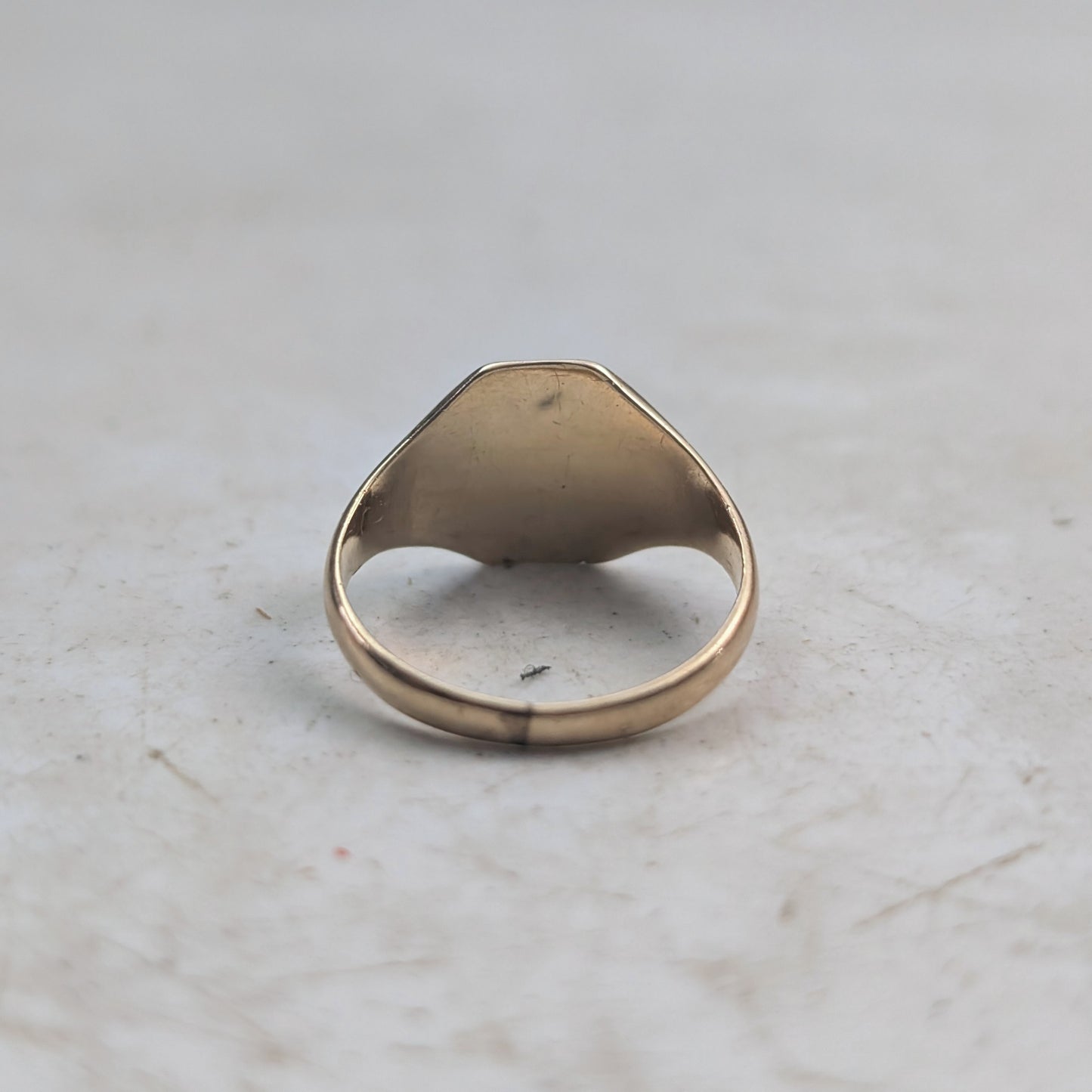 Vintage 10k Yellow Gold Blank Signet Pinky Ring