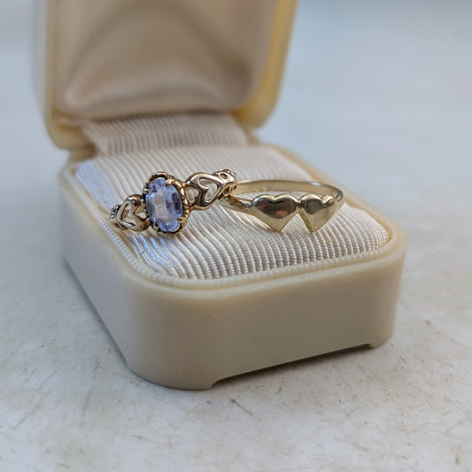 Vintage 10k Yellow Small Size Pinky or Baby Rings