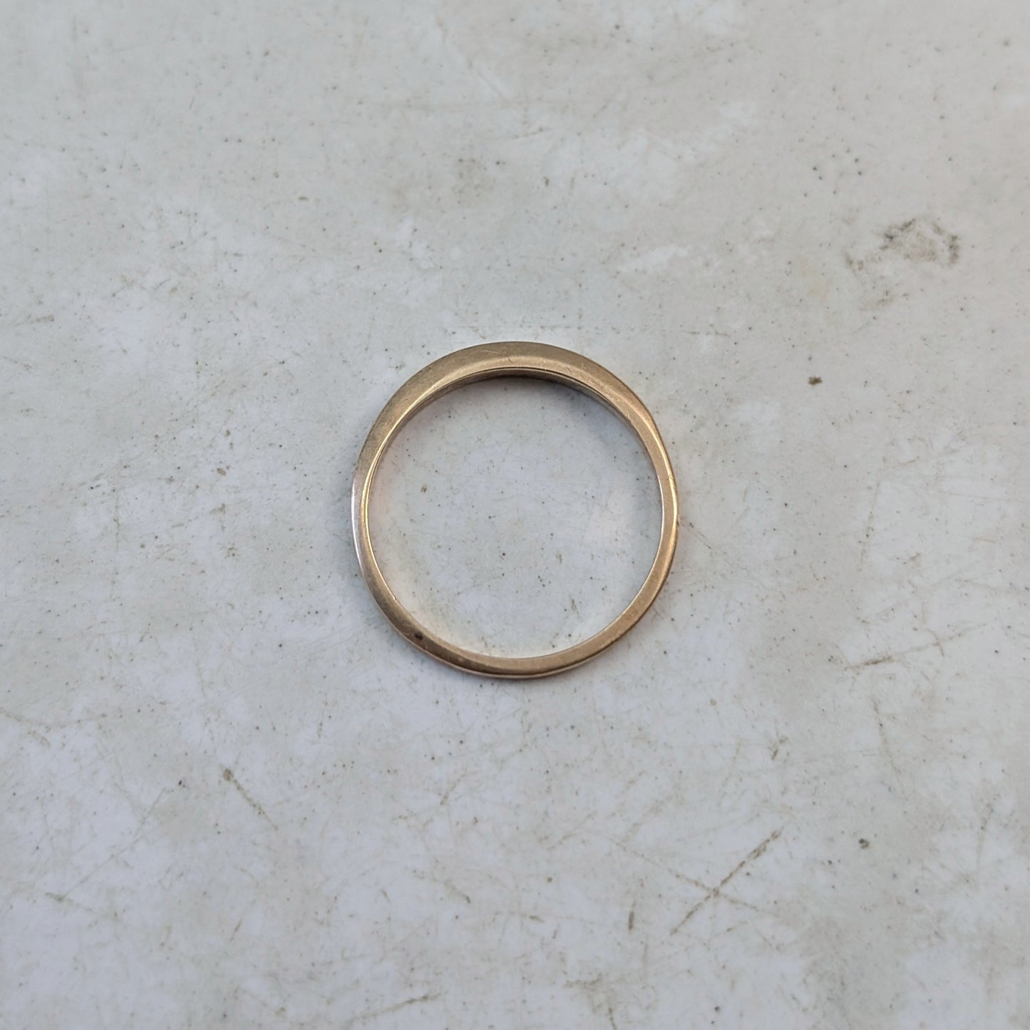 14k Yellow Gold Extra Slim Dome Band - Wedding Band