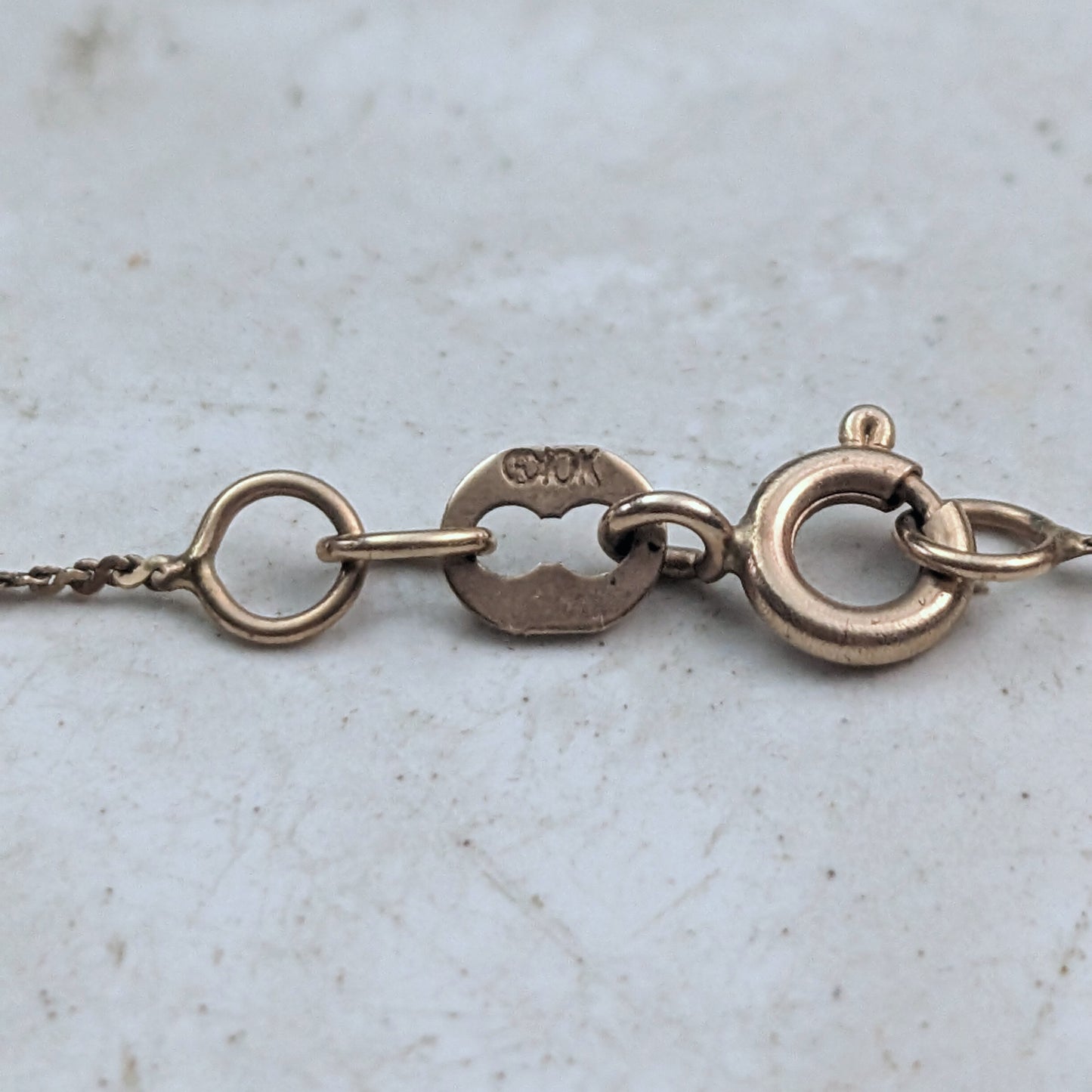 Vintage 10k Yellow Gold Fine Serpentine Chain Necklace