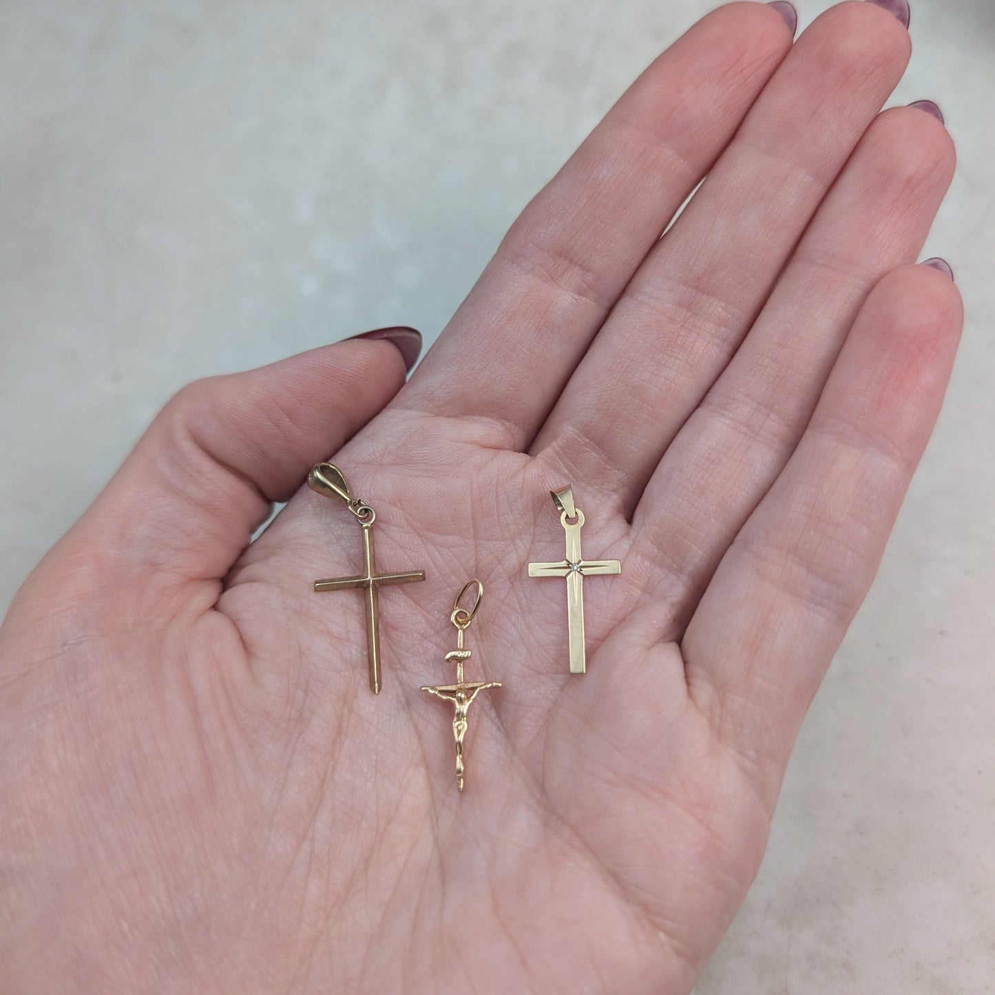 Vintage Medium Sized  10k Yellow Gold Crosses - Sold Individually