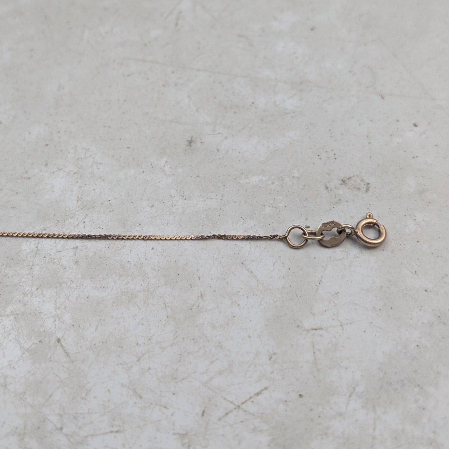 Vintage 10k Yellow Gold Fine Serpentine Chain Necklace