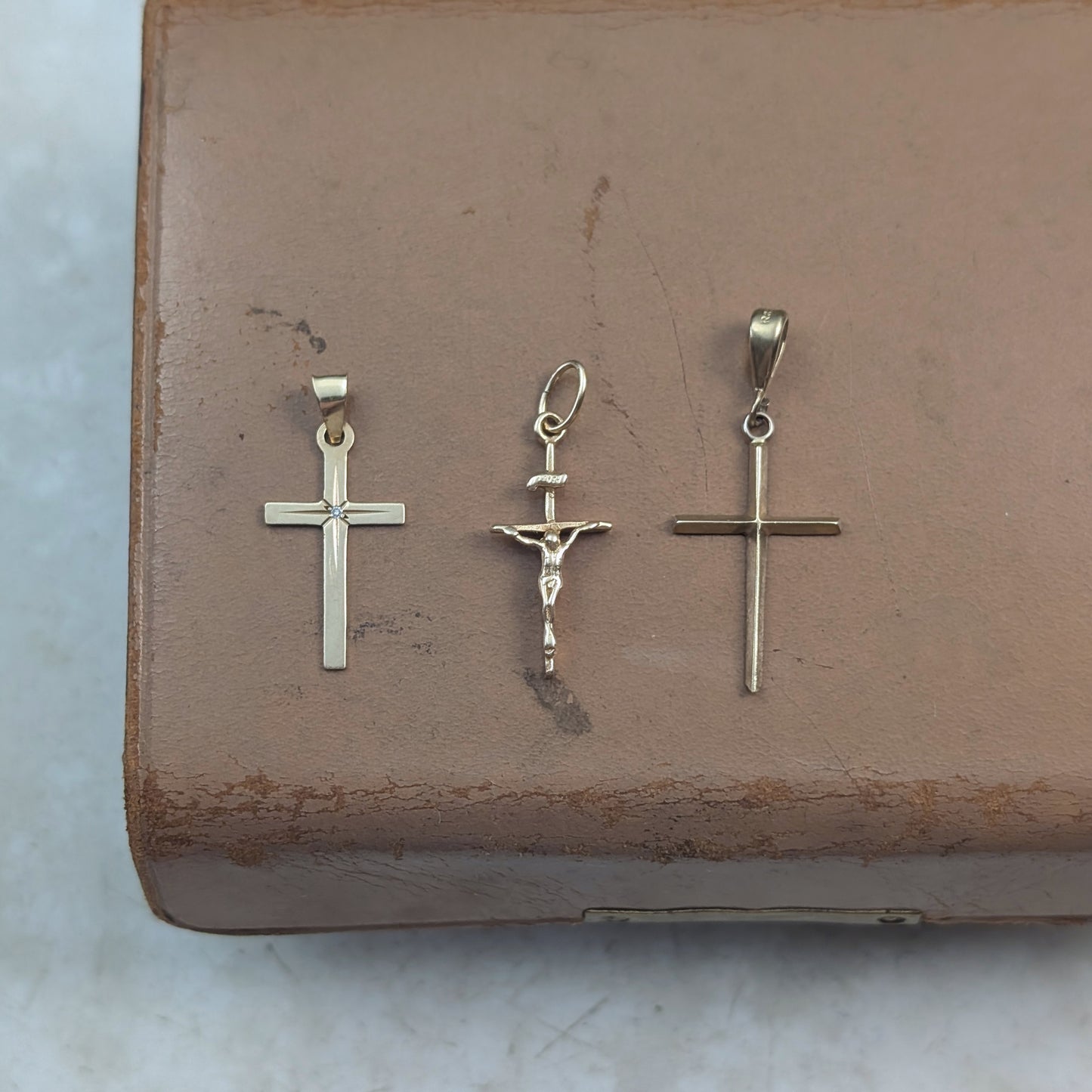 Vintage Medium Sized  10k Yellow Gold Crosses - Sold Individually