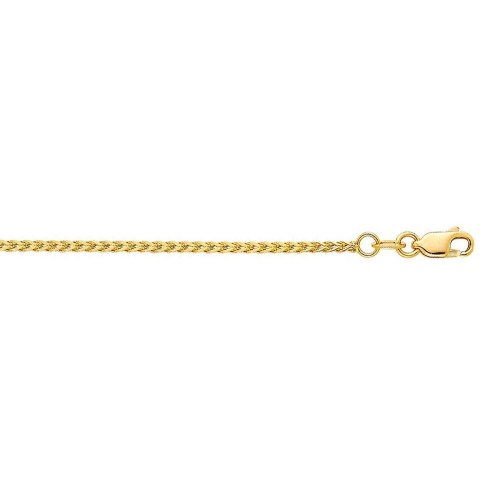 New Sterling Silver 1.5mm Wheat Chain Necklace - Silver & Gold