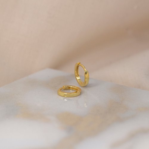 New Sterling Silver Tiny Huggie - Silver & Gold