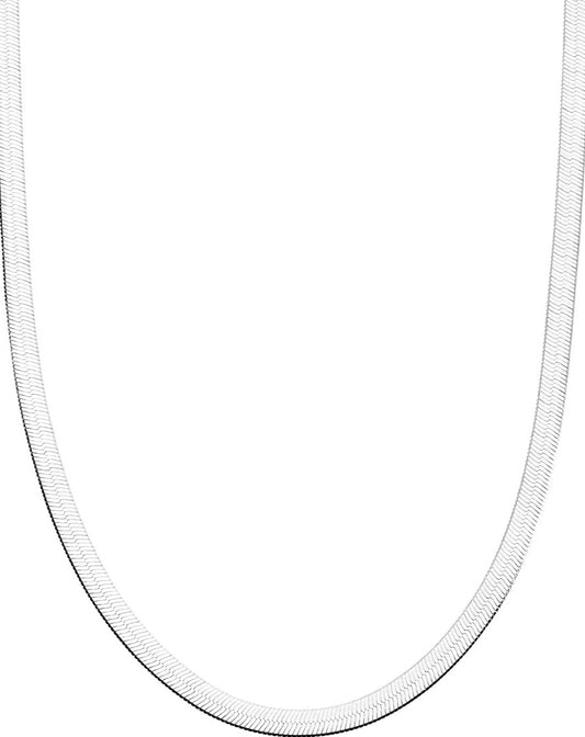 New Sterling Silver 3.5mm Herringbone Chain Necklace