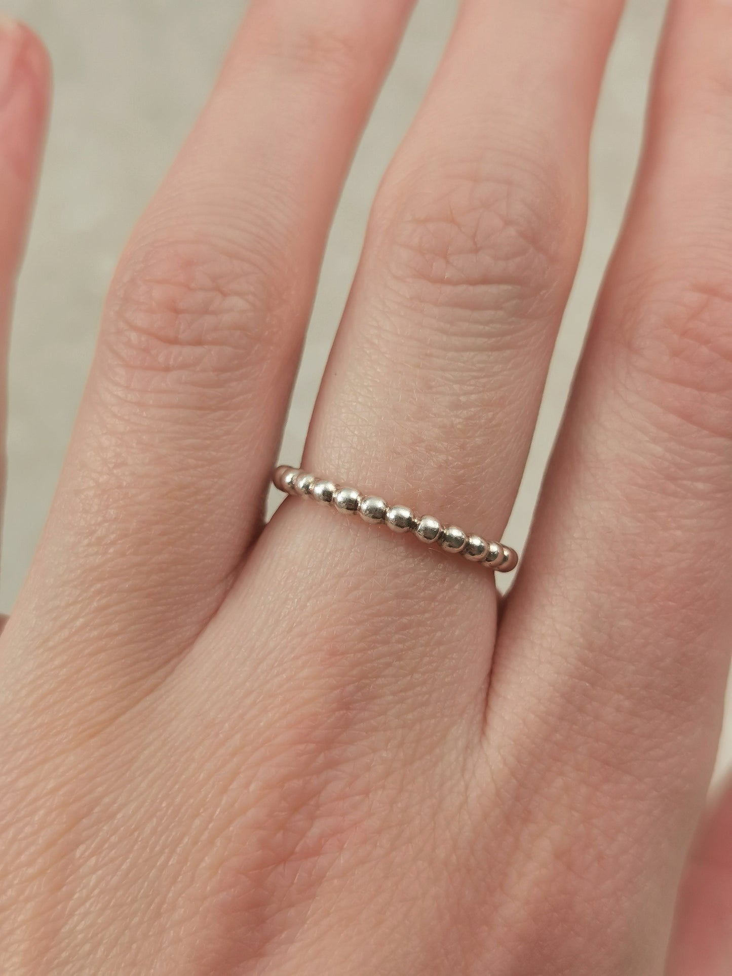 Estate Pandora Sterling Silver Beaded Stacking Band