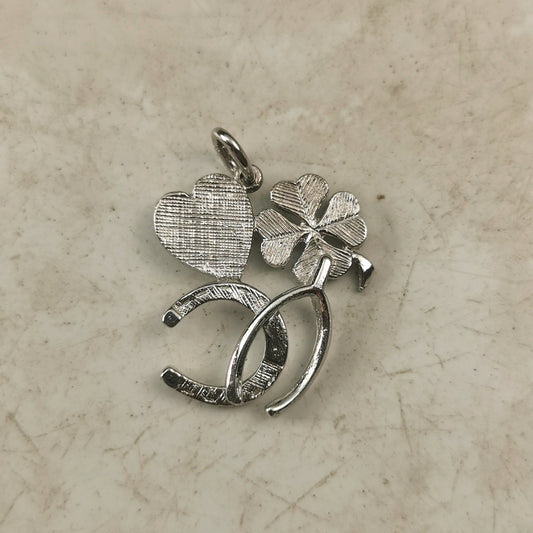 Vintage Sterling Silver Good Luck Charm