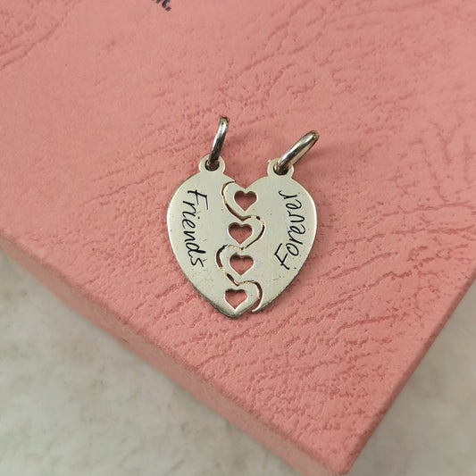 Estate Sterling Silver Friends Forever Breakable Charm