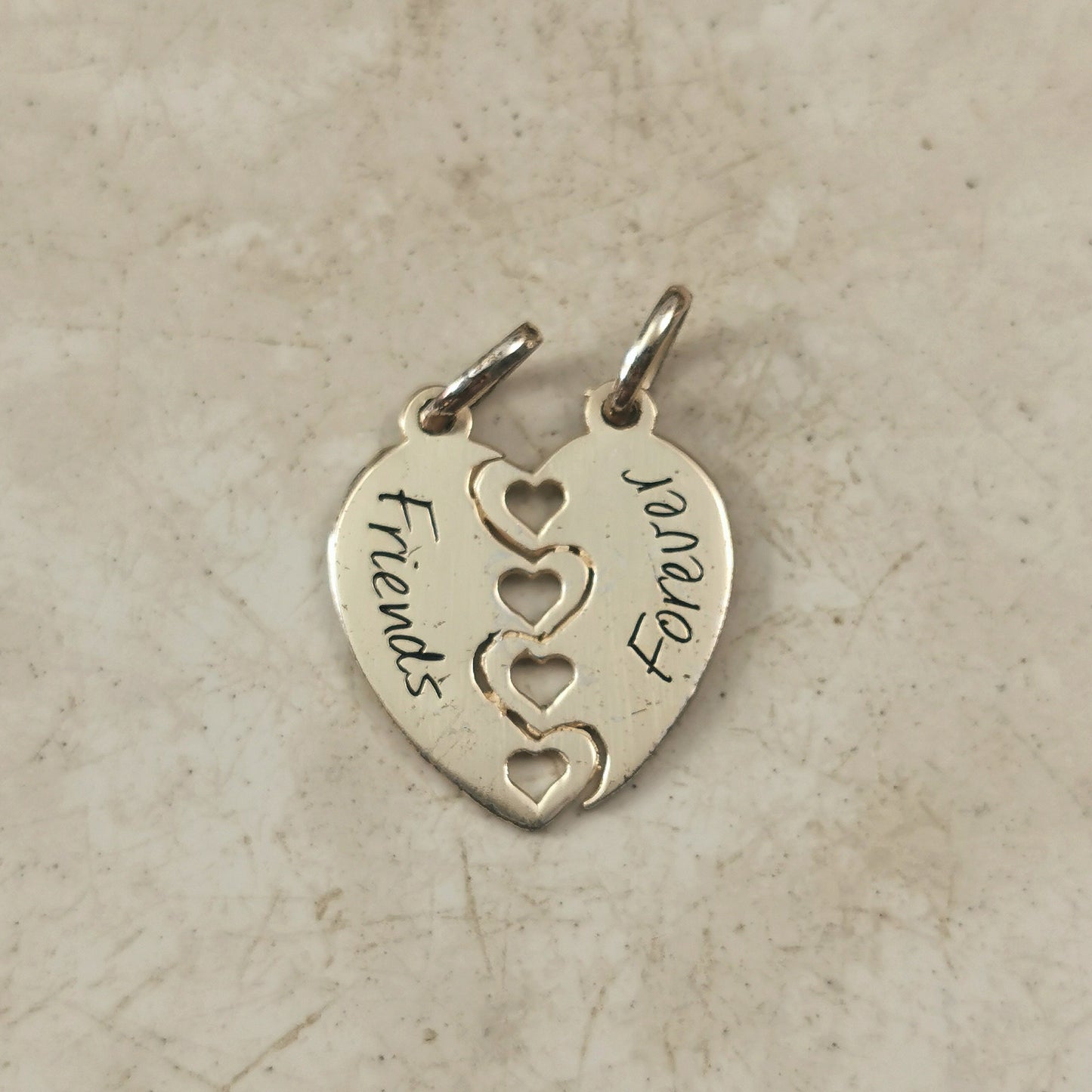 Estate Sterling Silver Friends Forever Breakable Charm