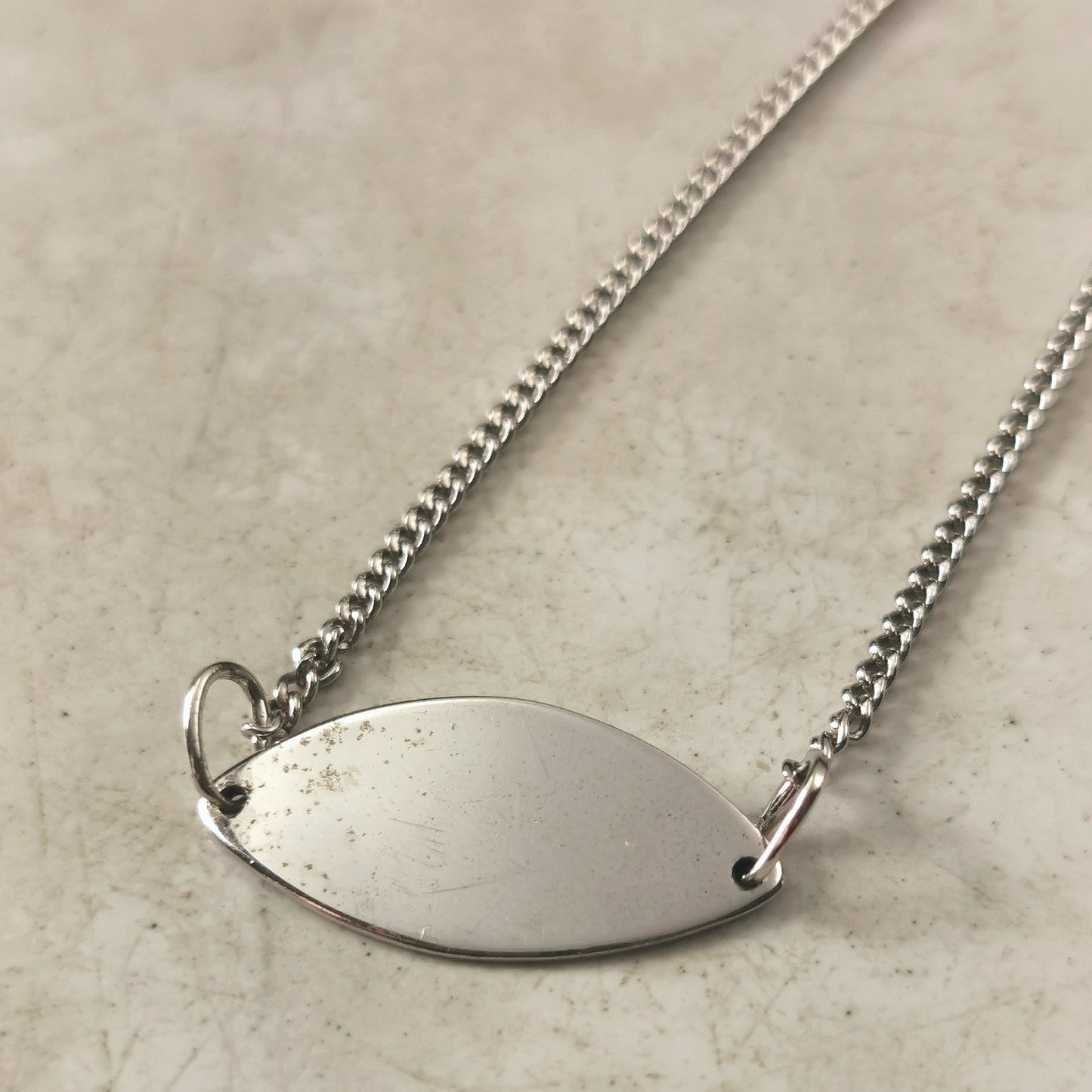 Vintage Sterling Silver Forstner Blank I.D. Bracelet