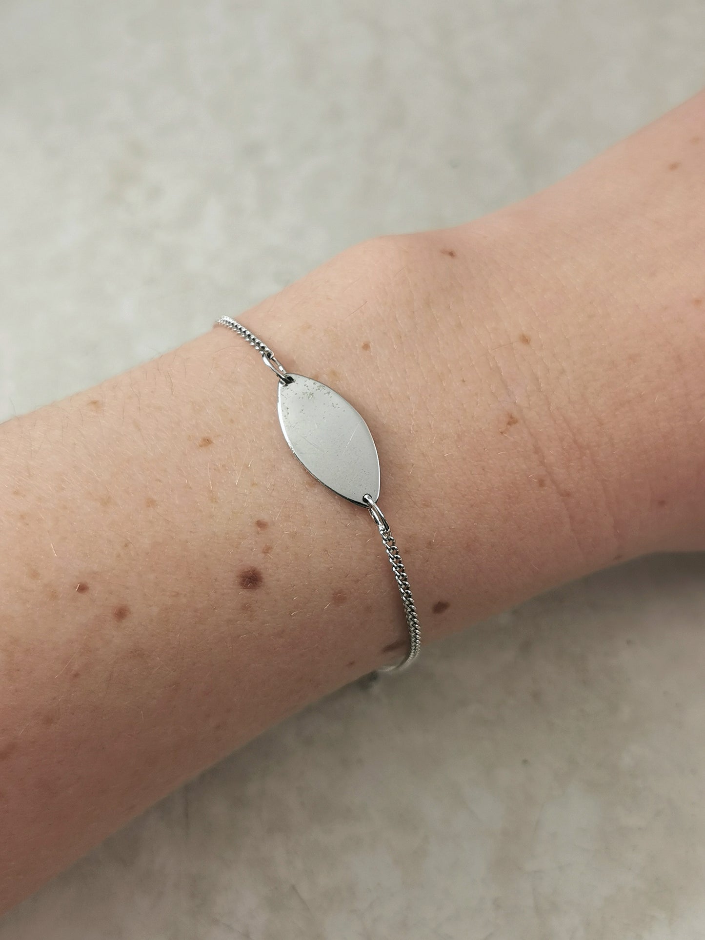 Vintage Sterling Silver Forstner Blank I.D. Bracelet