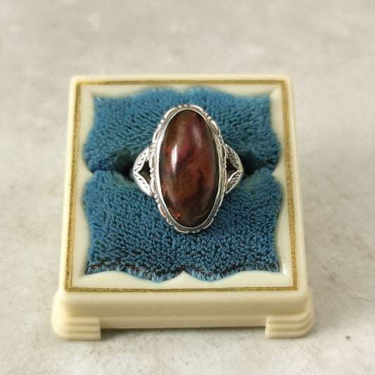 Vintage Uncas Sterling Silver Jasper Ring