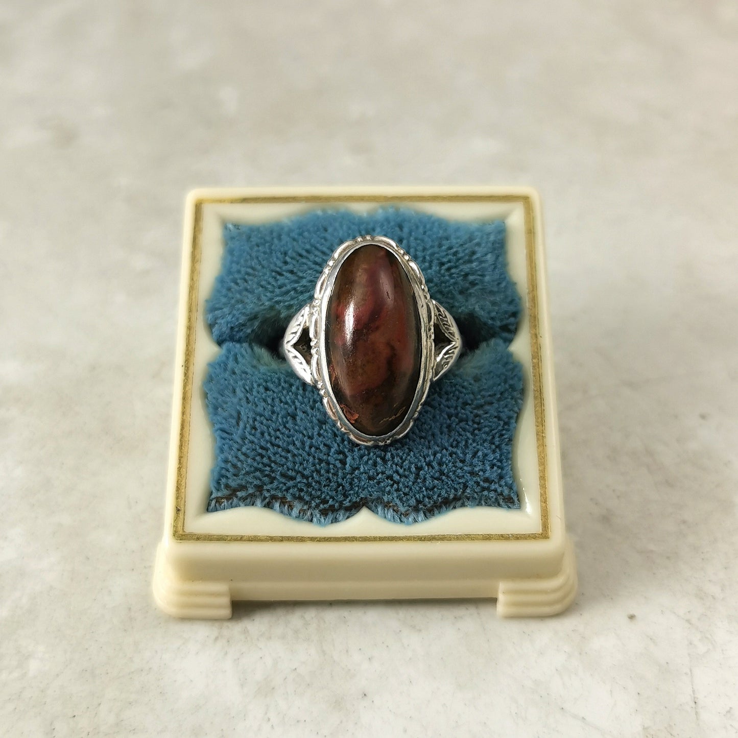 Vintage Uncas Sterling Silver Jasper Ring