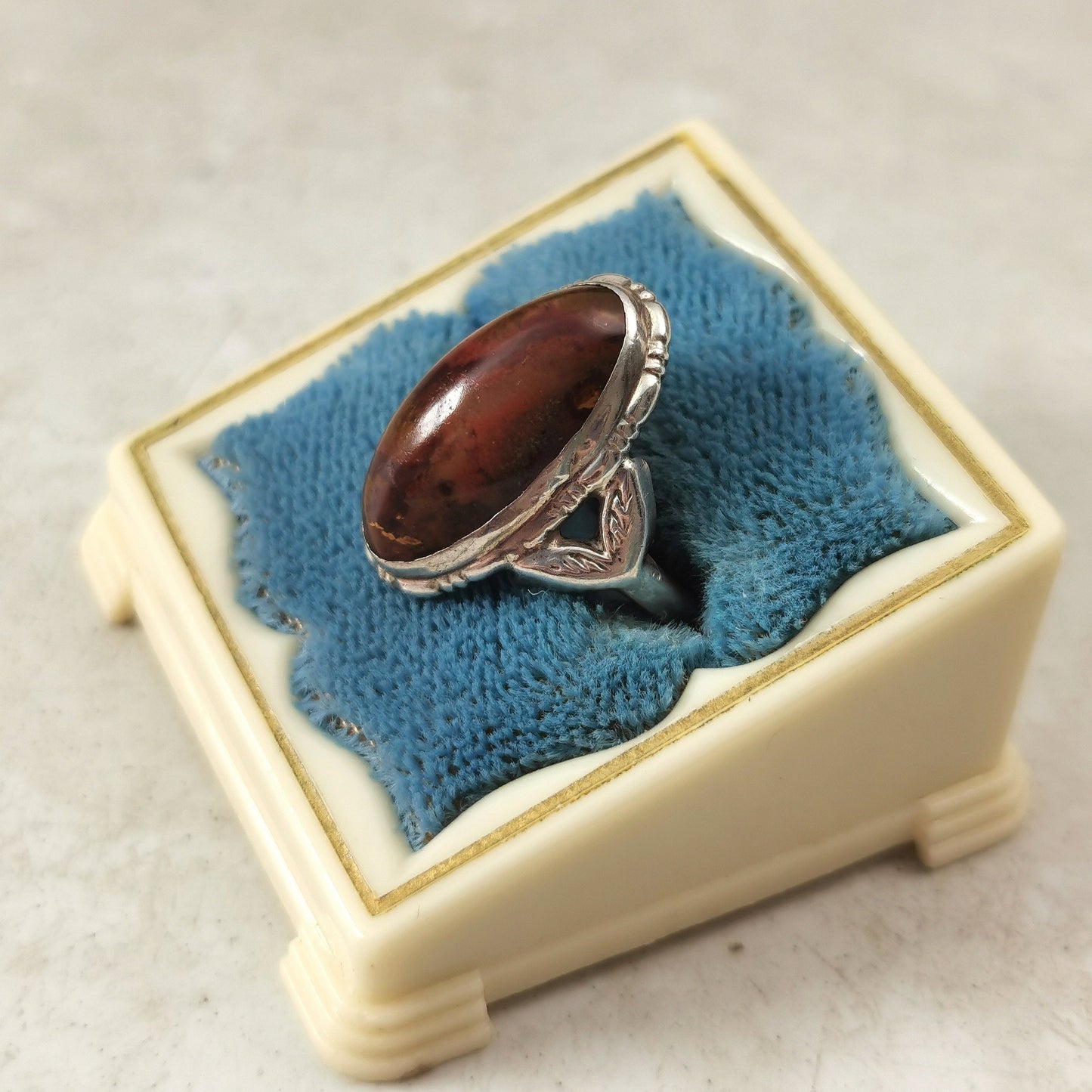 Vintage Uncas Sterling Silver Jasper Ring