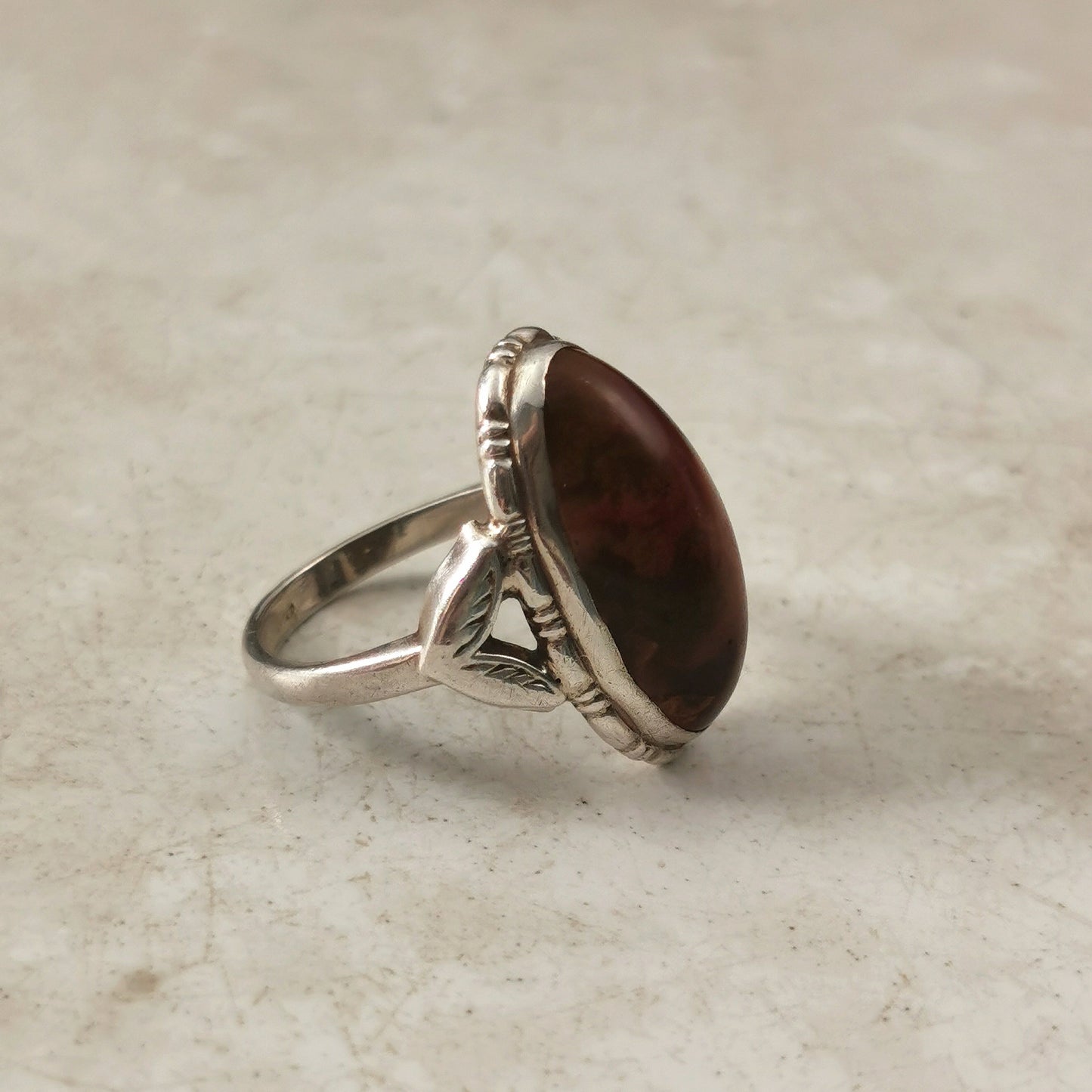 Vintage Uncas Sterling Silver Jasper Ring