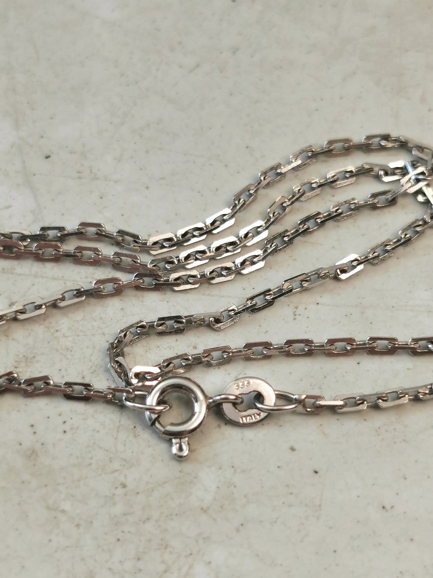 Vintage Brutalist Colour Change Glass White Gold Necklace
