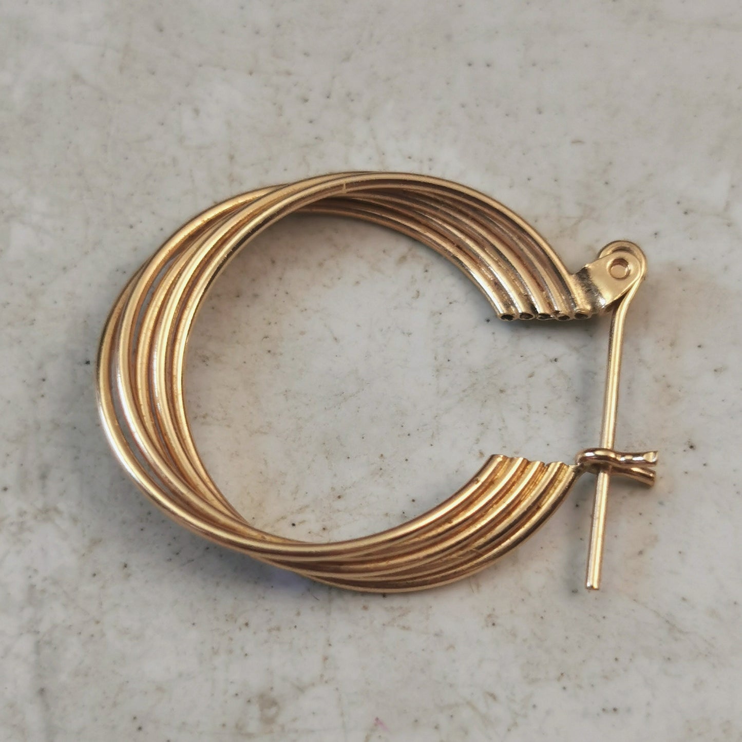 Estate 14k Yellow Gold Multi Hoops - DENTED