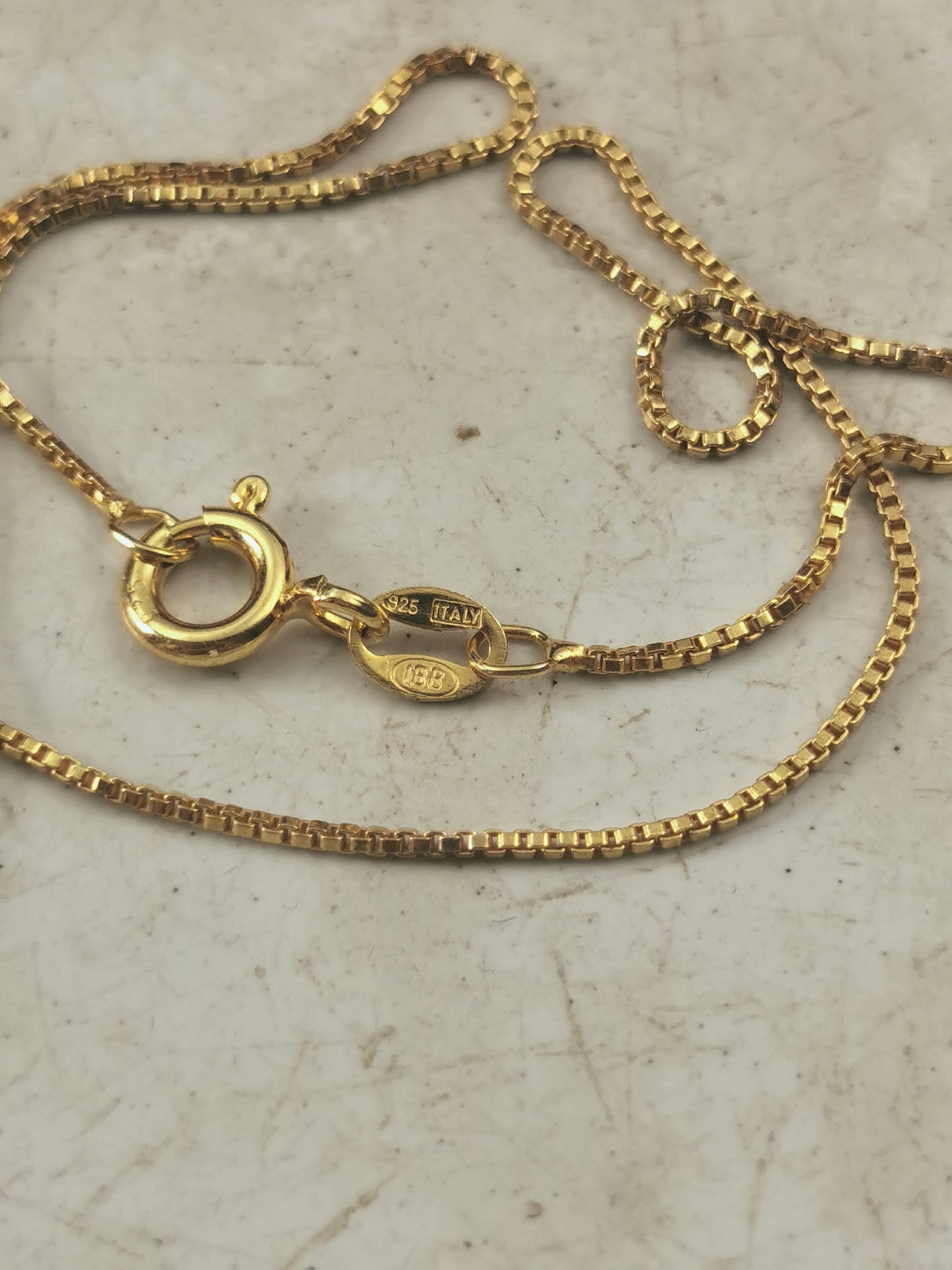 Estate Sterling Silver Gold Plated Opal Triplet Necklace